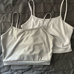 duo package with two cropped tank tops